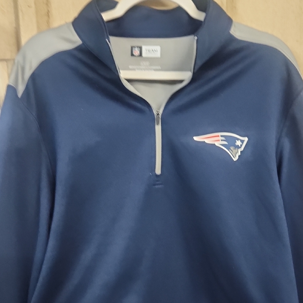 Team Apparel Navy and Light Gray Quarter-Zip Pullover